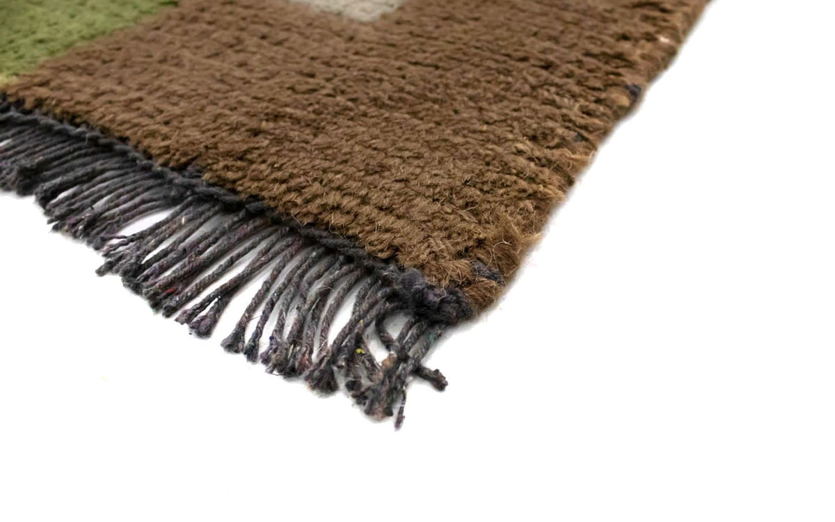 Nepal Teppich 140 x 70 cm - grau