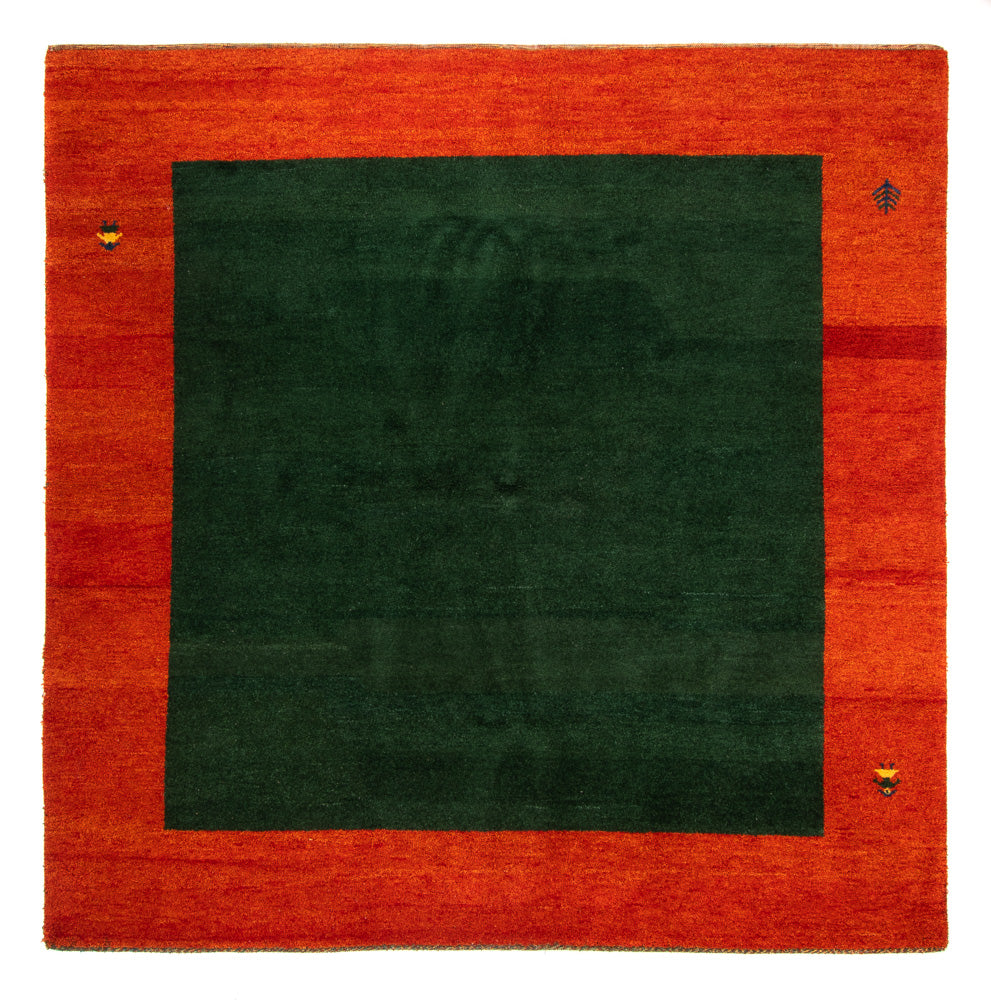 Gabbeh Teppich - Indus quadratisch - 250 x 247 cm - grün