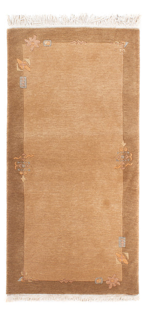 Nepal Teppich - Royal - 138 x 73 cm - hellbraun