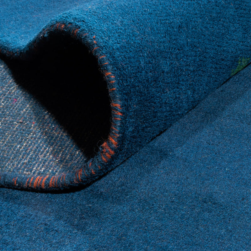 Gabbeh Teppich - Indus - 395 x 309 cm - blau