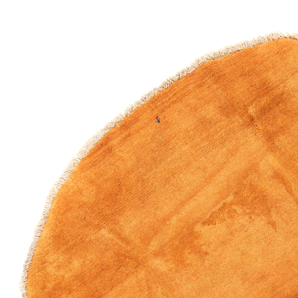 Hochflor Teppich rund - 200 x 200 cm - gold