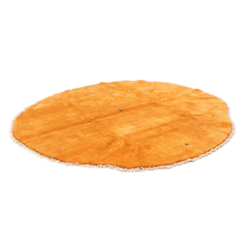 Hochflor Teppich rund - 200 x 200 cm - gold