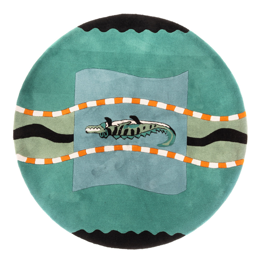 Kinderteppich rund  - 200 x 200 cm - blau