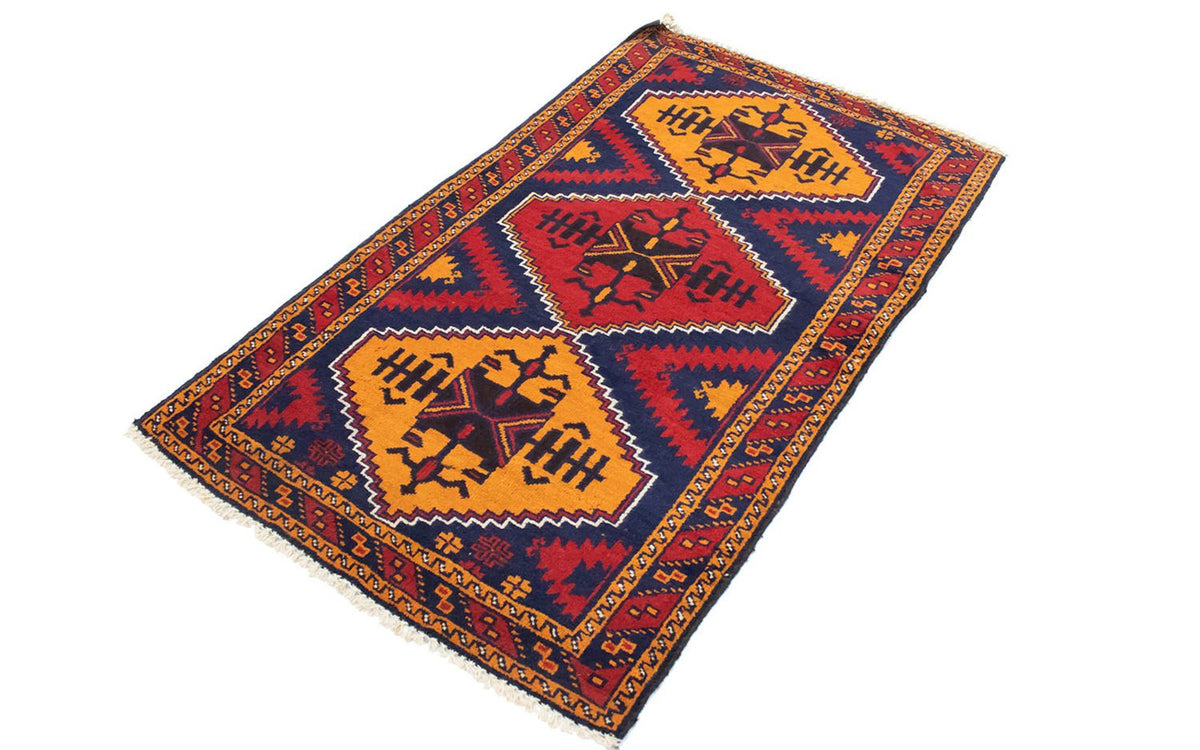 Belutsch Teppich 138 x 85 cm - blau