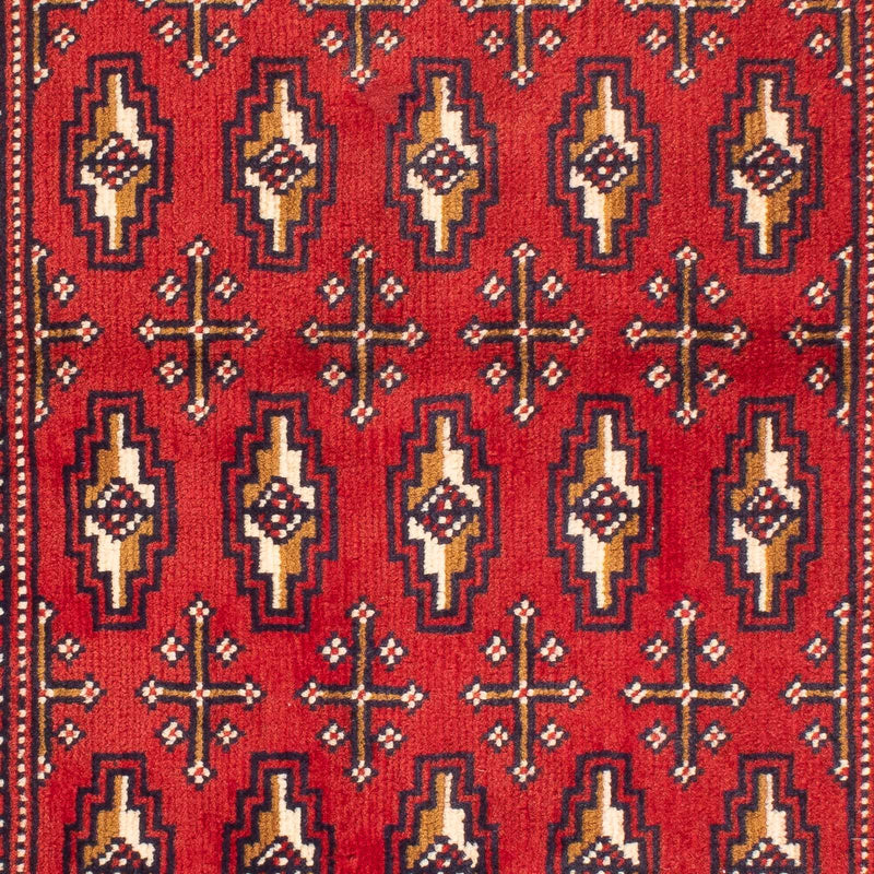 Turkaman Teppich 100 x 50 cm - dunkelrot