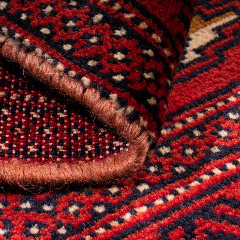 Turkaman Teppich 100 x 50 cm - dunkelrot