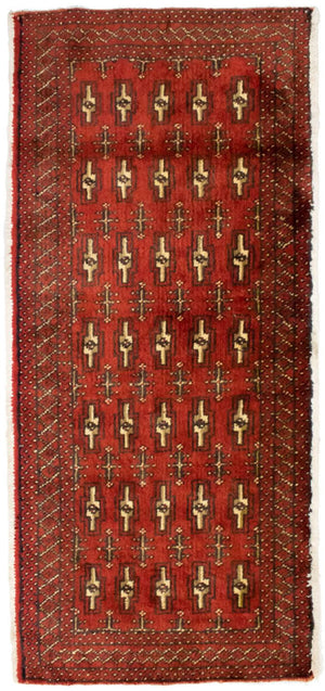 Turkaman Teppich 130 x 60 cm - rot