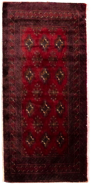 Turkaman Teppich 130 x 60 cm - rot