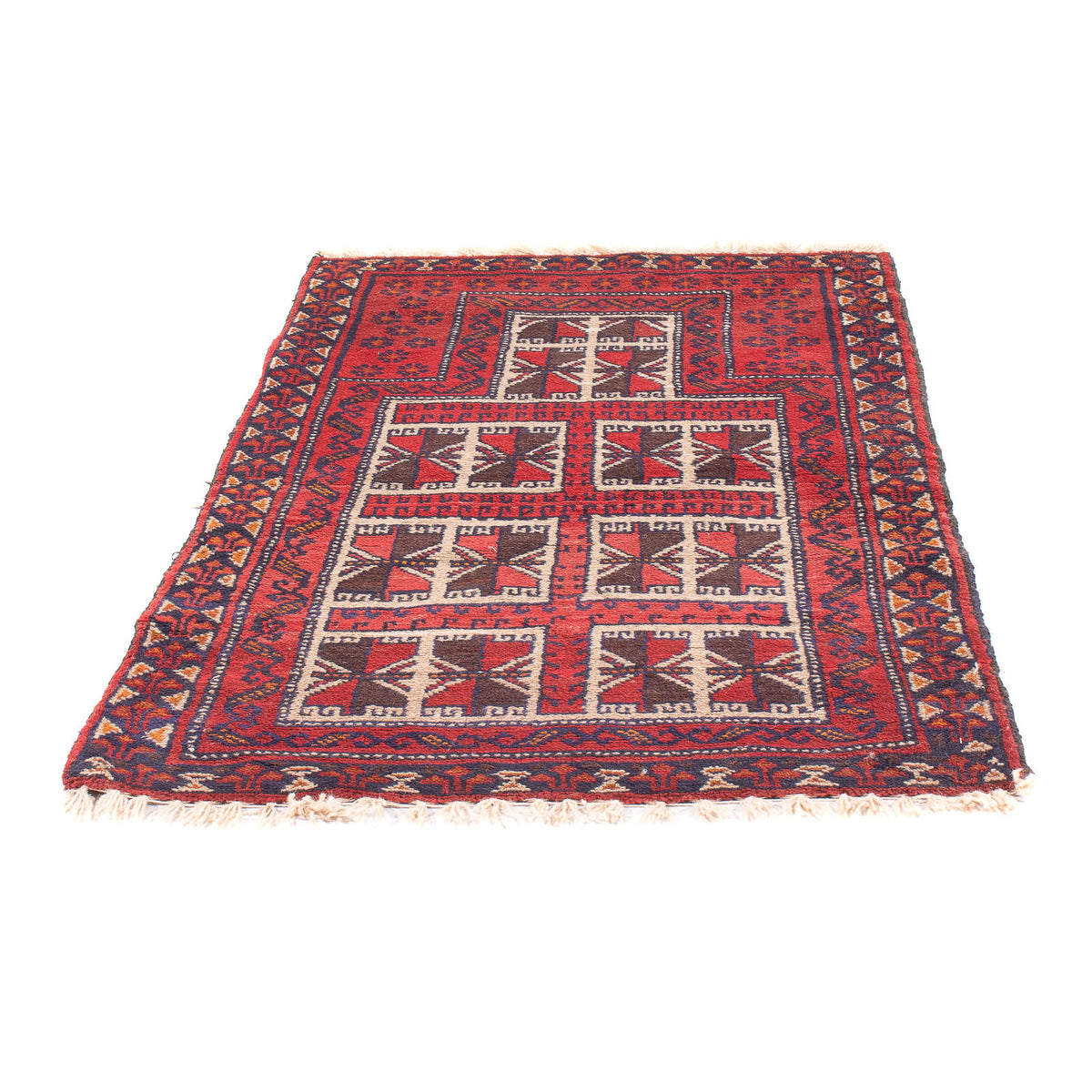 Belutsch Teppich - Gebetsteppich - 127 x 80 cm - rot