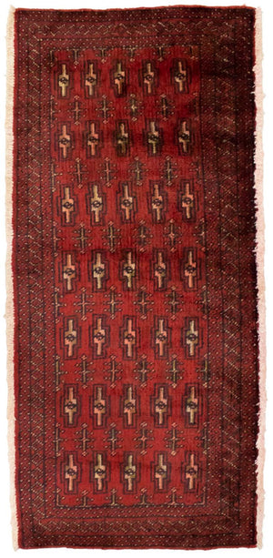 Turkaman Teppich 130 x 60 cm - rot