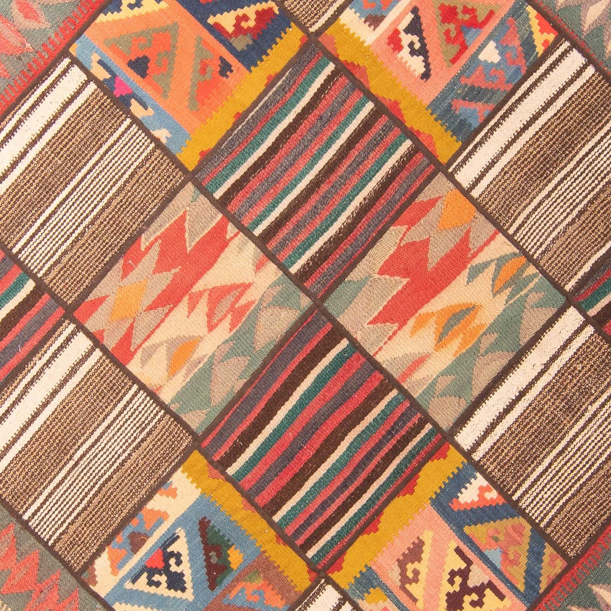 Patchwork Teppich 200 x 150 cm - mehrfarbig