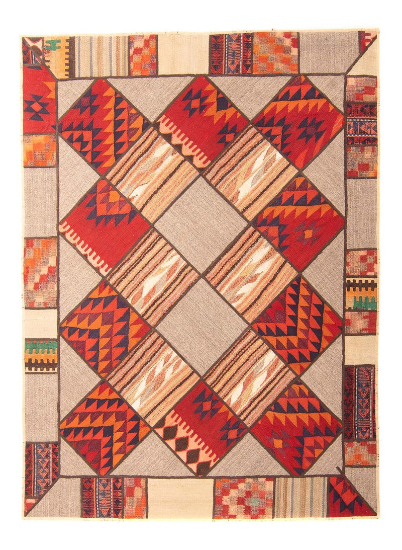 Patchwork Teppich 200 x 150 cm - mehrfarbig