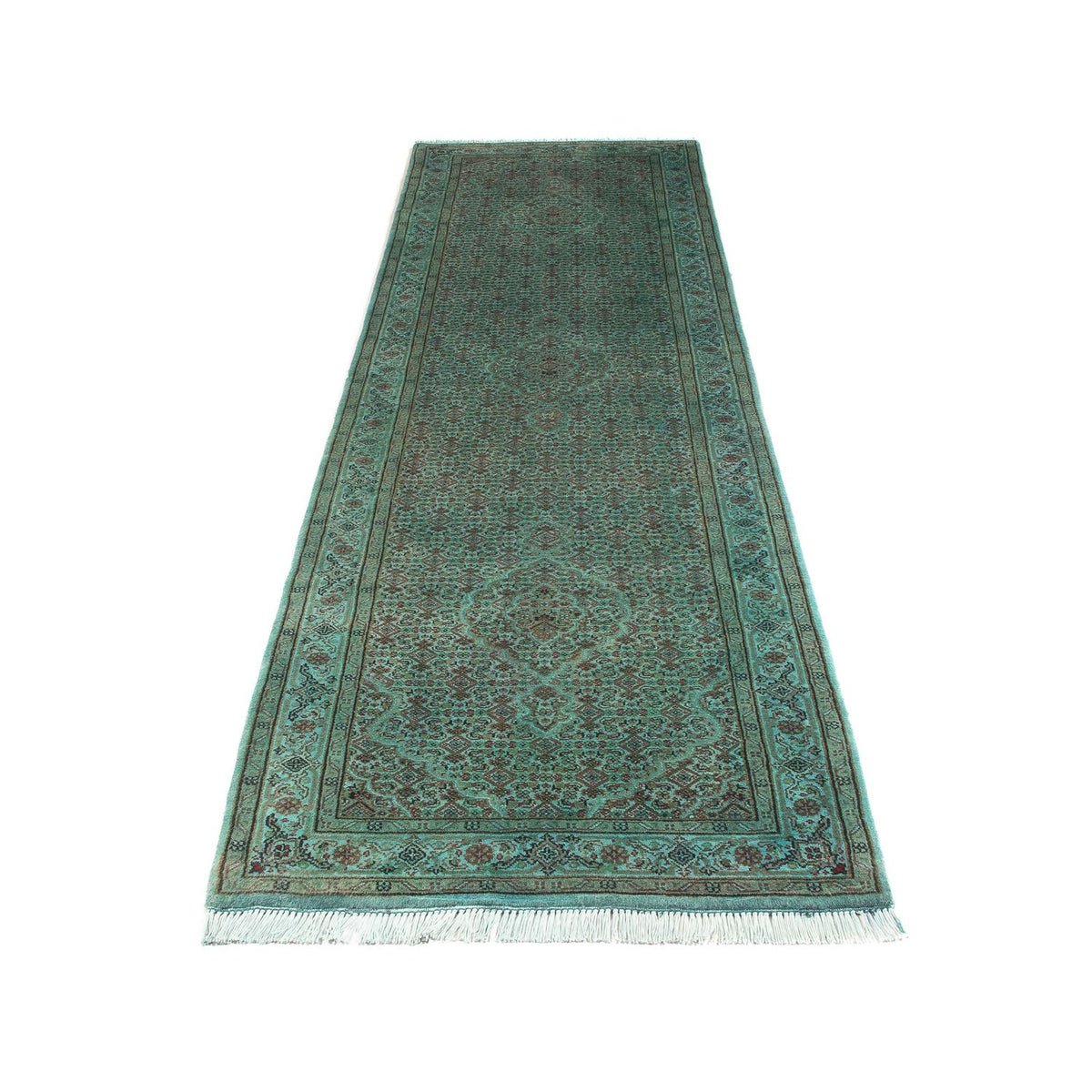 Orientteppich - Täbriz 305 x 84 cm - grün