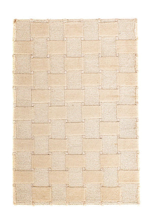 Nepal Teppich 90 x 60 cm - beige