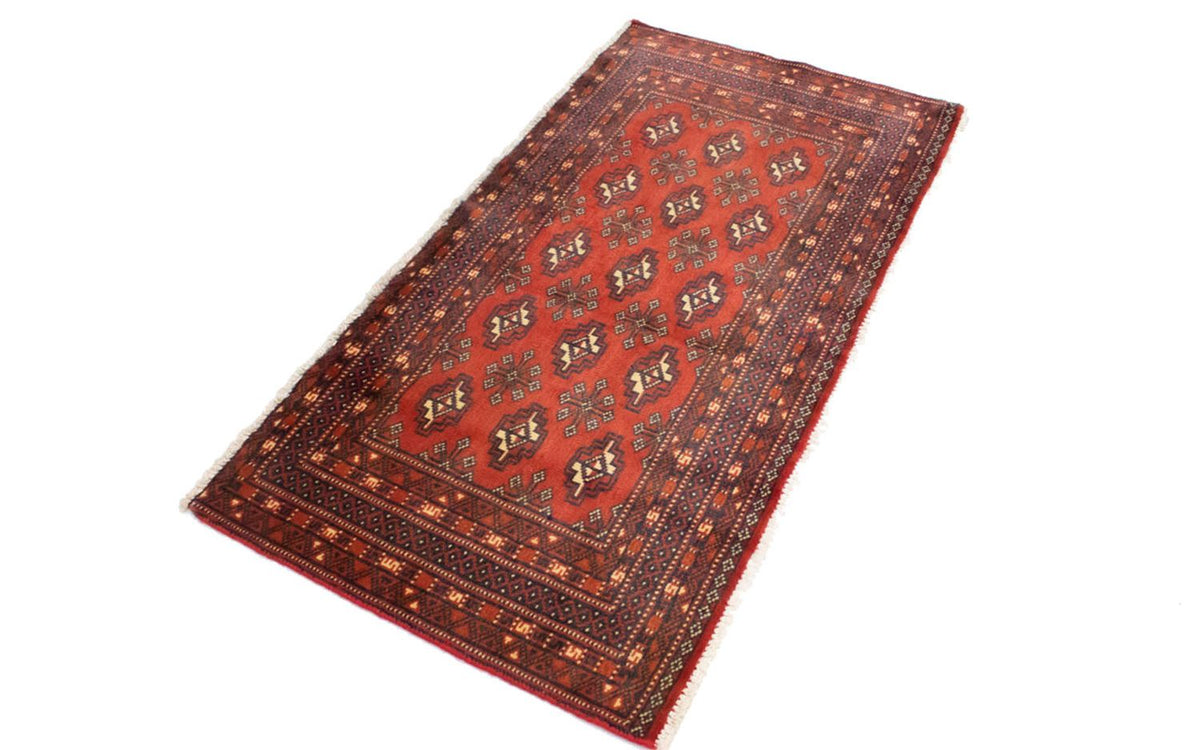 Turkaman Teppich 100 x 50 cm - rot