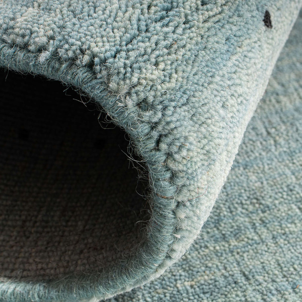 Gabbeh Teppich - Loribaft Indus 140 x 70 cm - hellblau