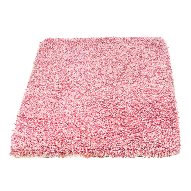Hochflor Teppich - 95 x 62 cm - rosa
