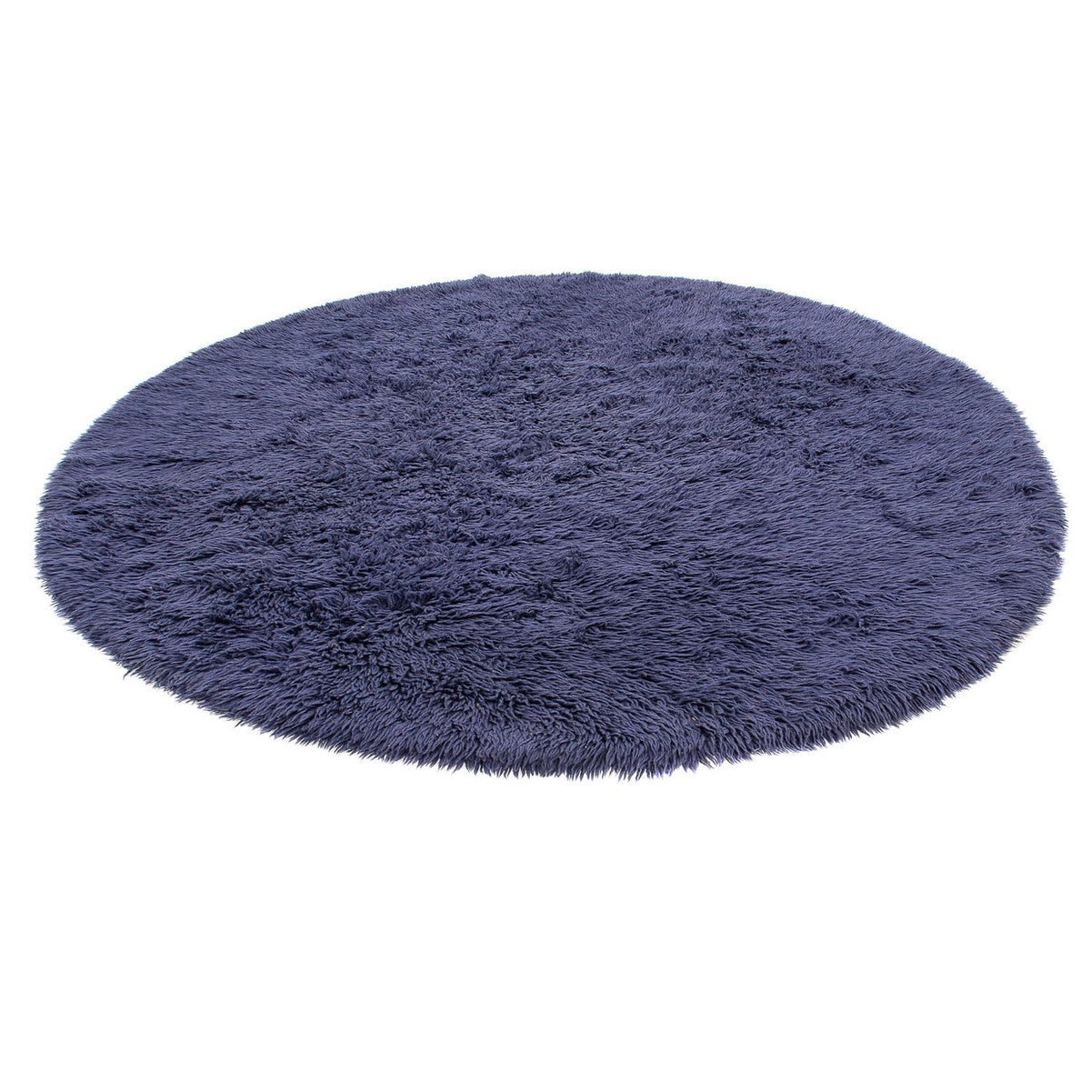 Hochflor Teppich 261 x 261 cm - dunkelblau