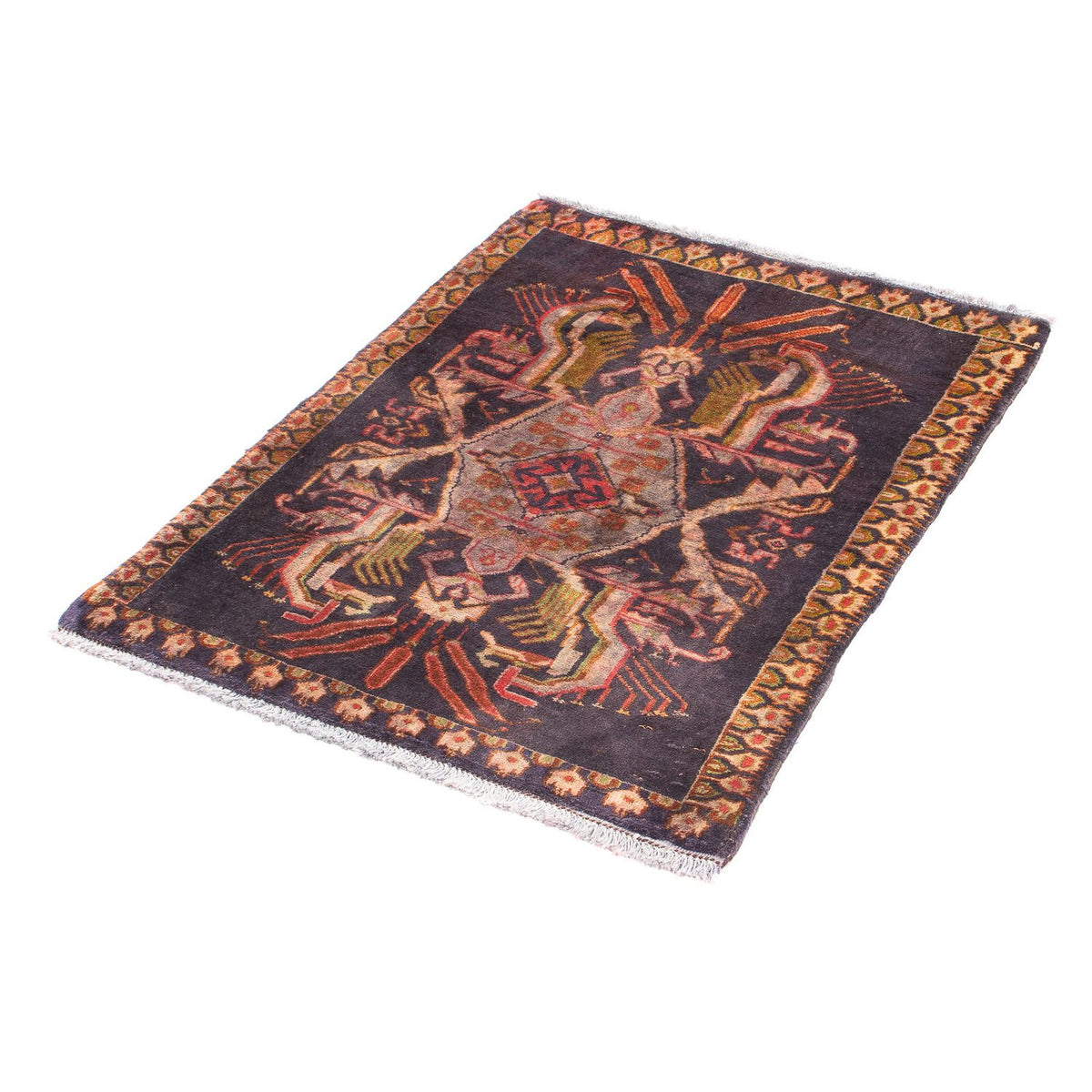 Orientteppich 81 x 65 cm - dunkelblau