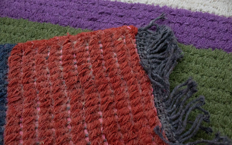 Nepal Teppich 140 x 70 cm - mehrfarbig