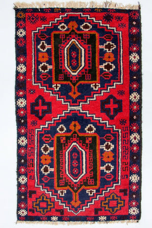 Belutsch Teppich 135 x 78 cm - rot