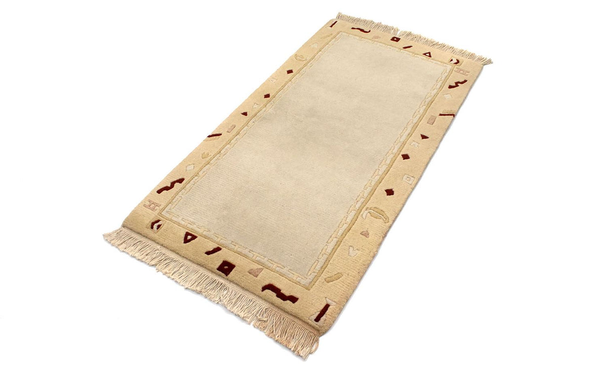 Nepal Teppich 140 x 70 cm - beige