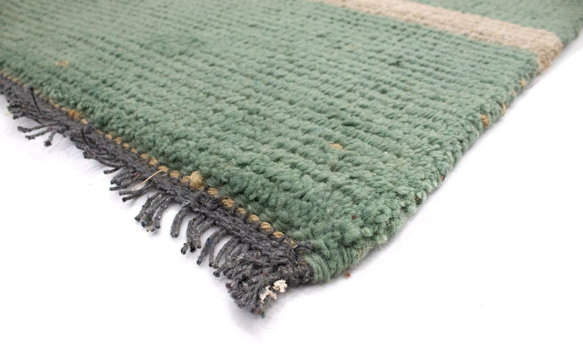Nepal Teppich 140 x 70 cm - grün