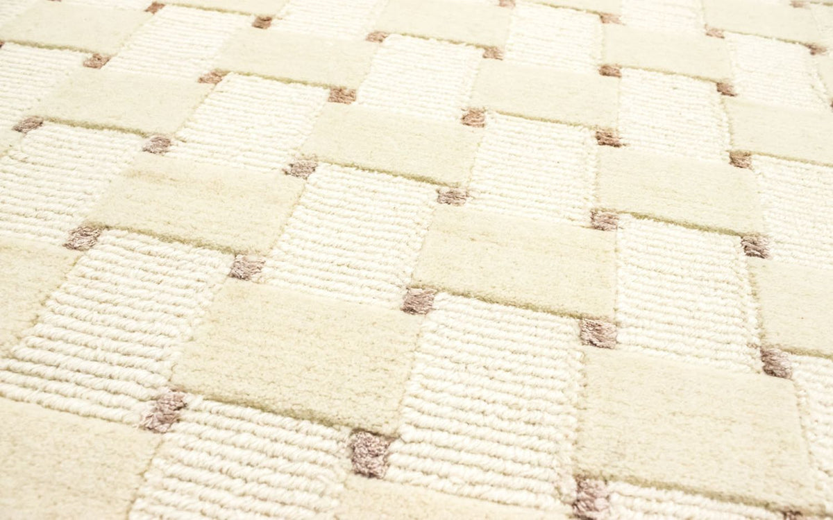 Nepal Teppich 150 x 150 cm - beige