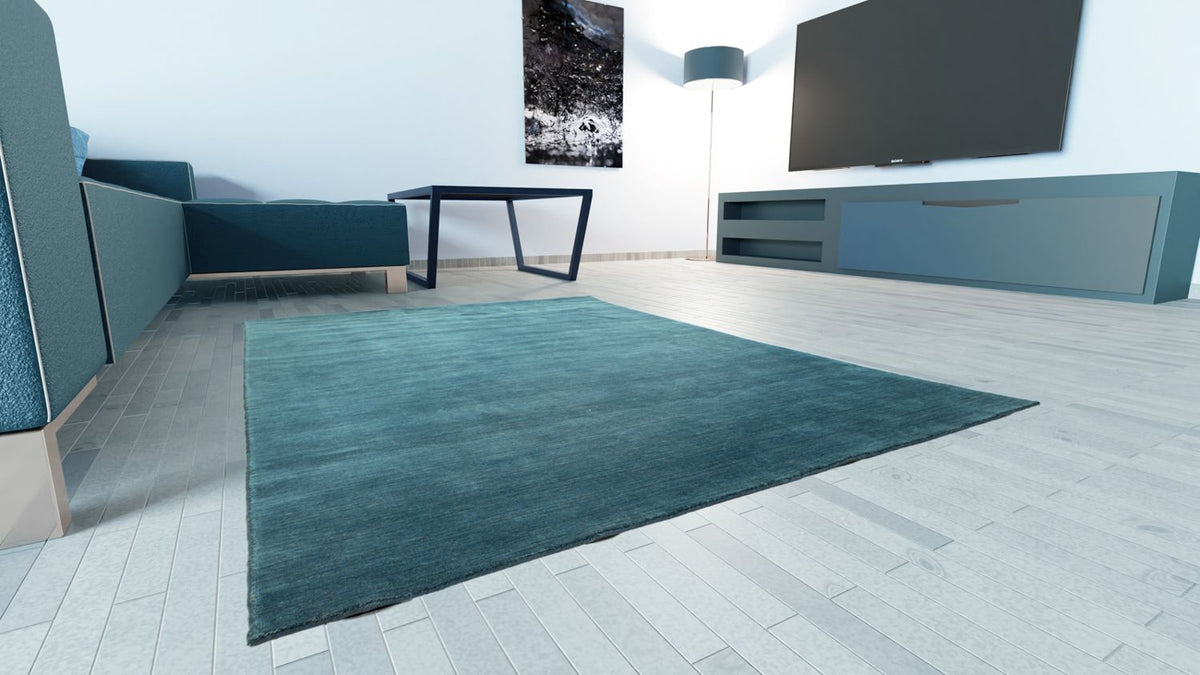 Gabbeh Teppich - Indus 250 x 200 cm - petrolblau