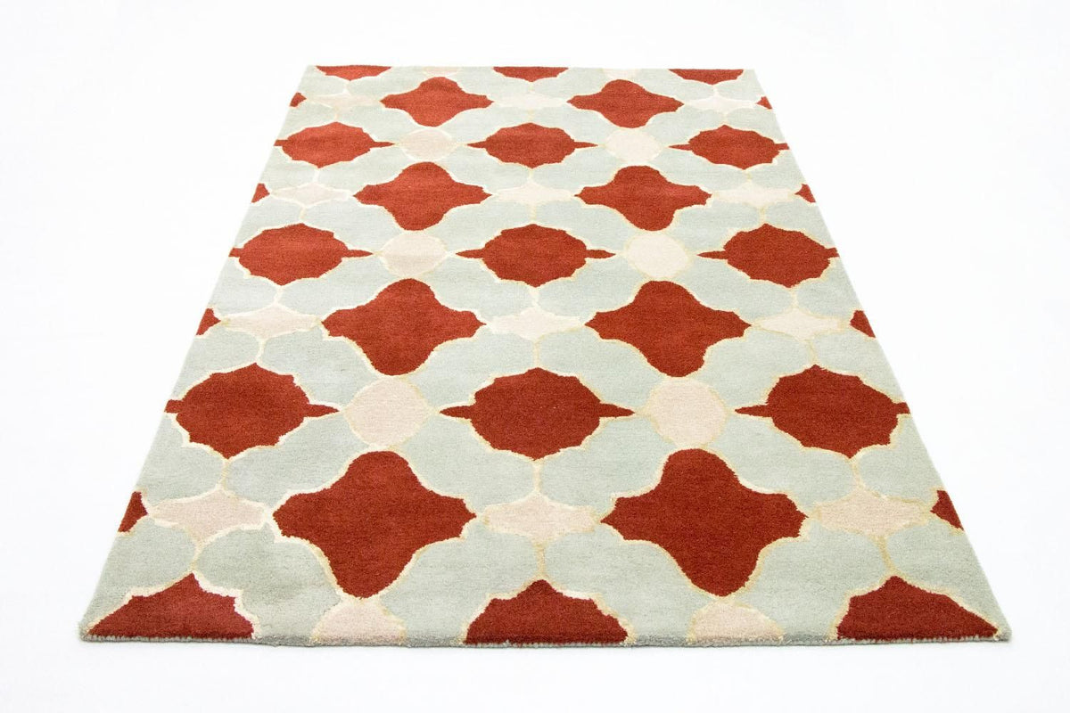 Wollteppich 244 x 152 cm Wohnzimmer Teppich