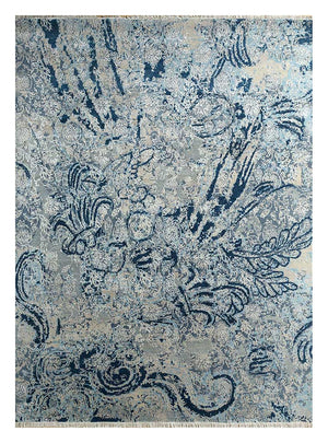 Wollteppich - 300 x 240 cm - blau
