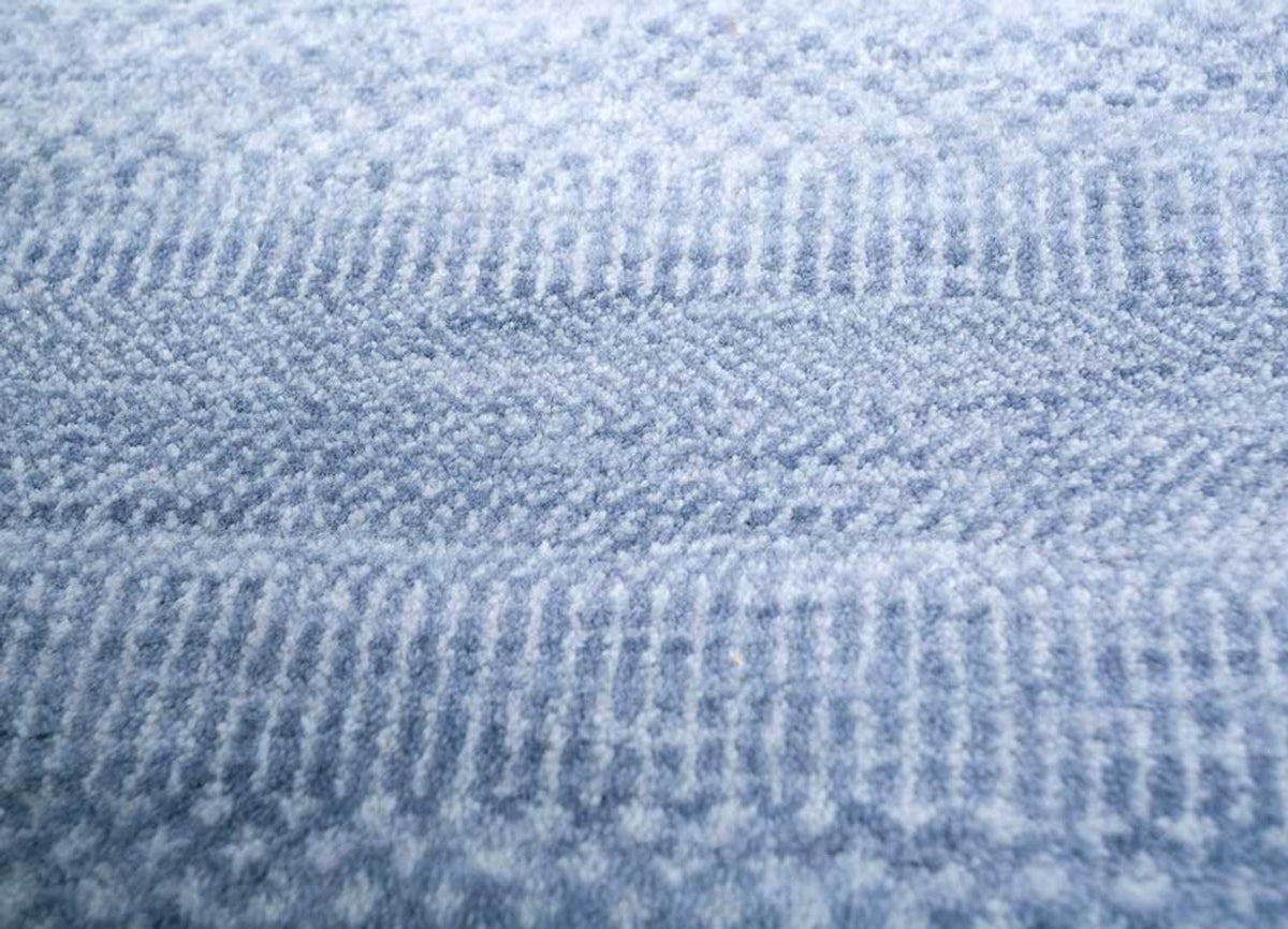 Wollteppich - 360 x 270 cm - blau