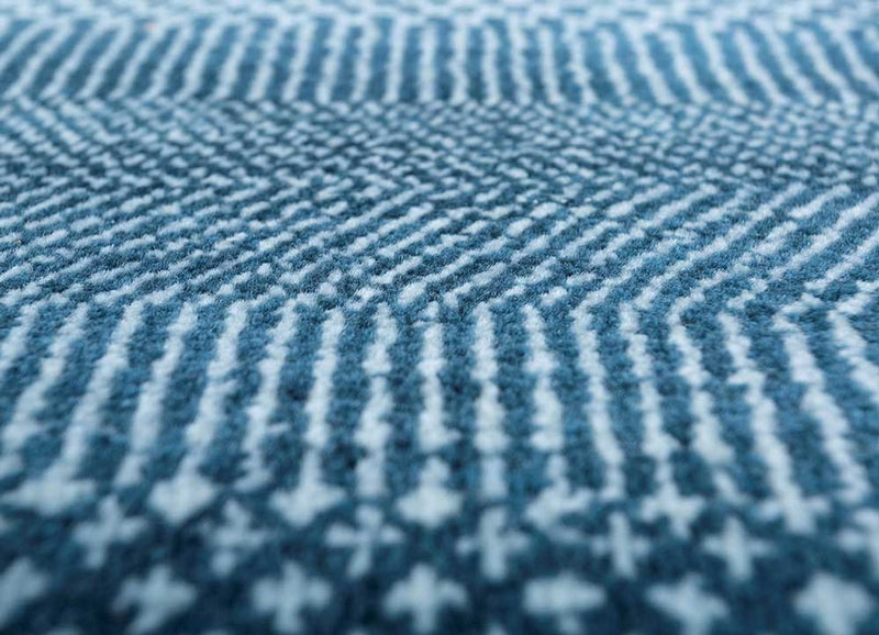 Wollteppich - 360 x 270 cm - dunkelblau