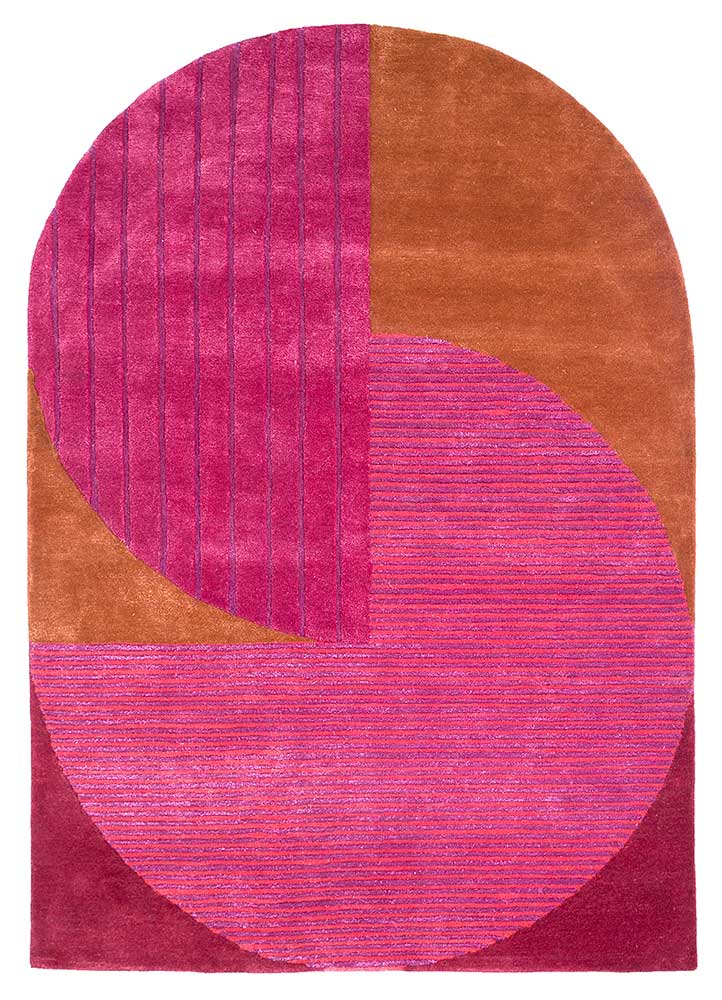 Wollteppich sonderform - 270 x 180 cm - rosa