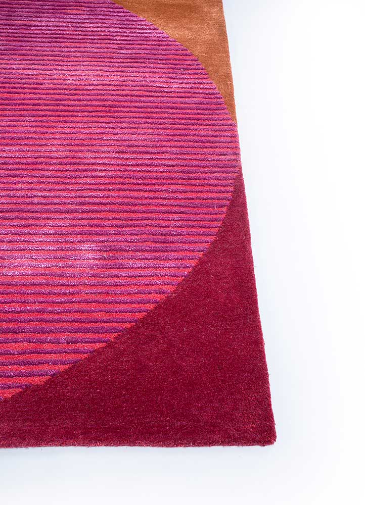 Wollteppich sonderform - 270 x 180 cm - rosa