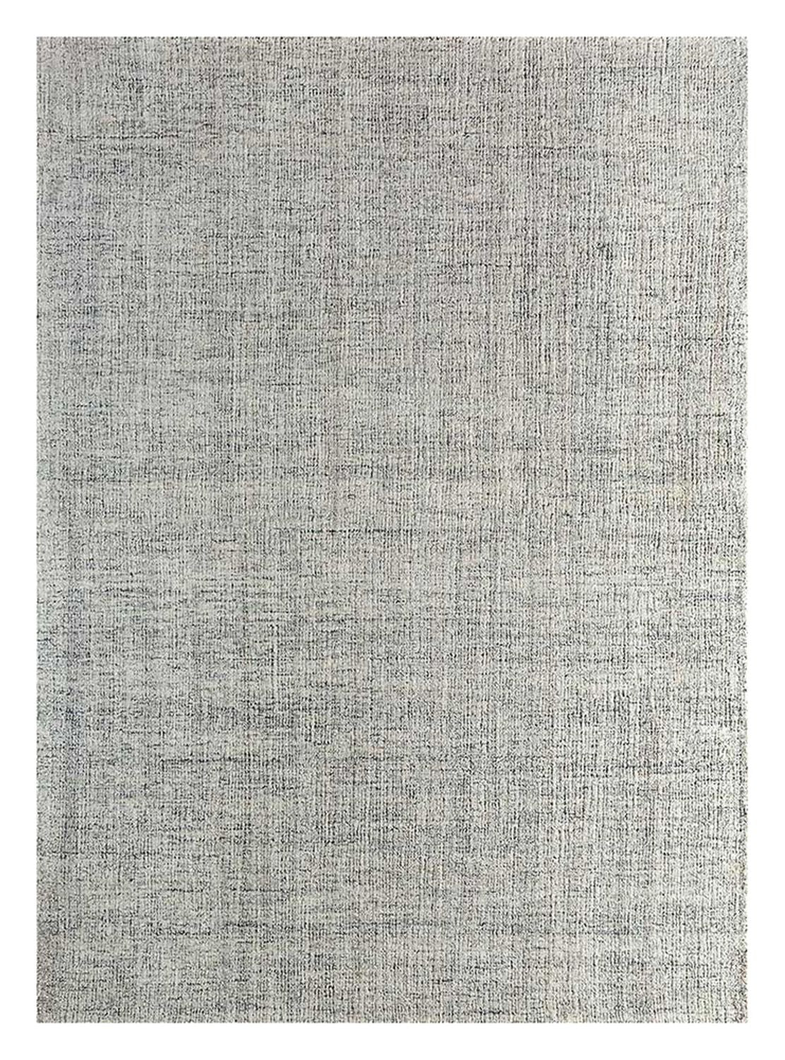 Wollteppich quadratisch - 120 x 120 cm - hellgrau