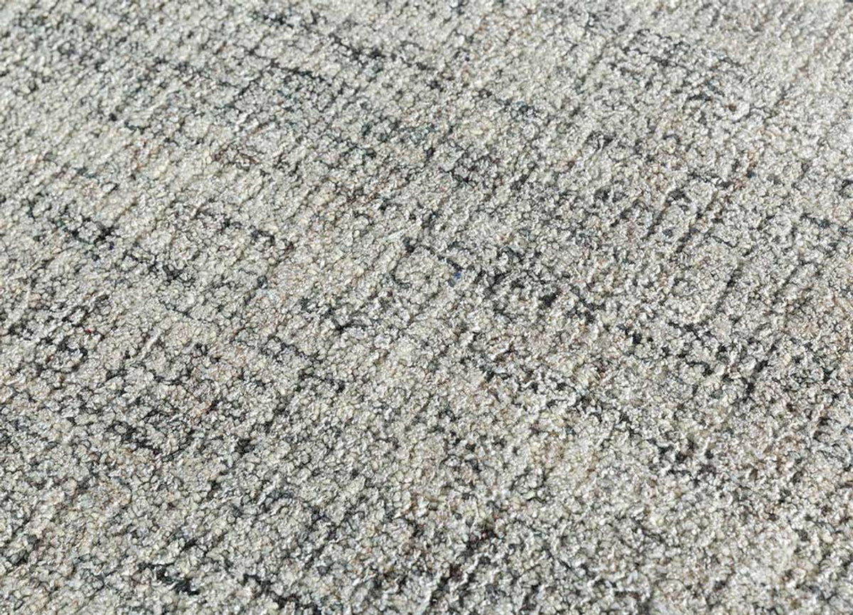 Wollteppich quadratisch - 120 x 120 cm - hellgrau