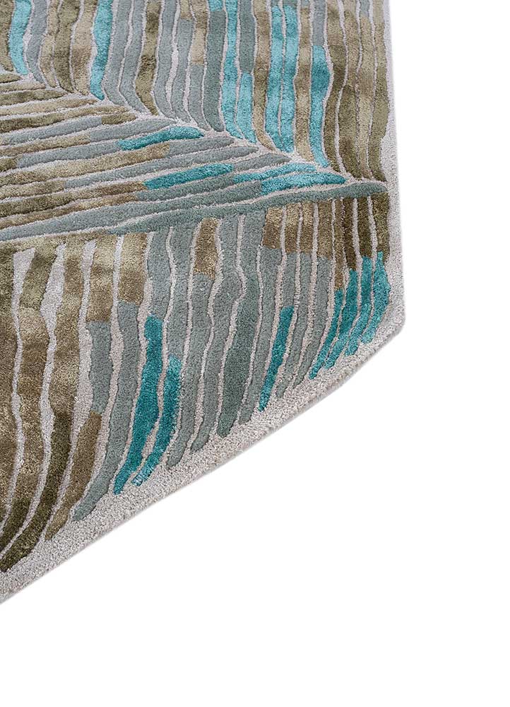 Designer Teppich sonderform  - 270 x 180 cm - blau