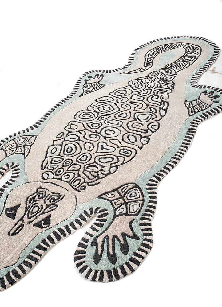 Kinderteppich sonderform  - 197 x 90 cm - creme