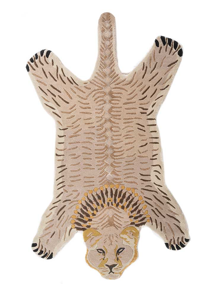 Kinderteppich sonderform - 153 x 90 cm - creme