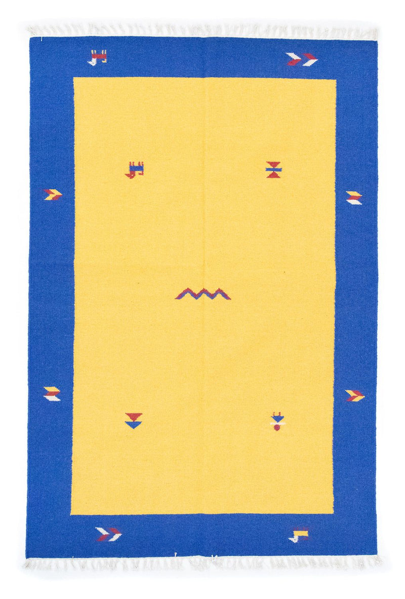 Kelim Teppich - Trendy 200 x 140 cm - gelb