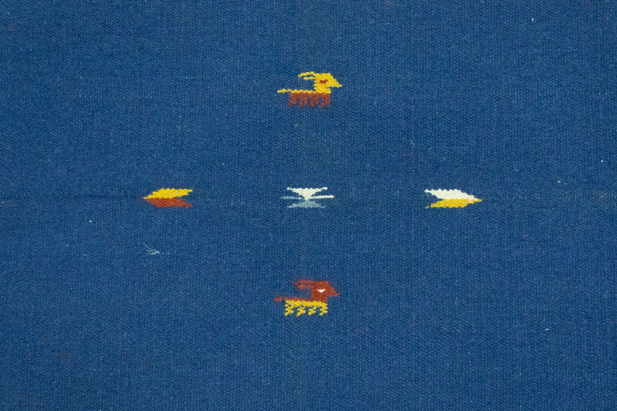 Kelim Teppich - Trendy 180 x 120 cm - blau