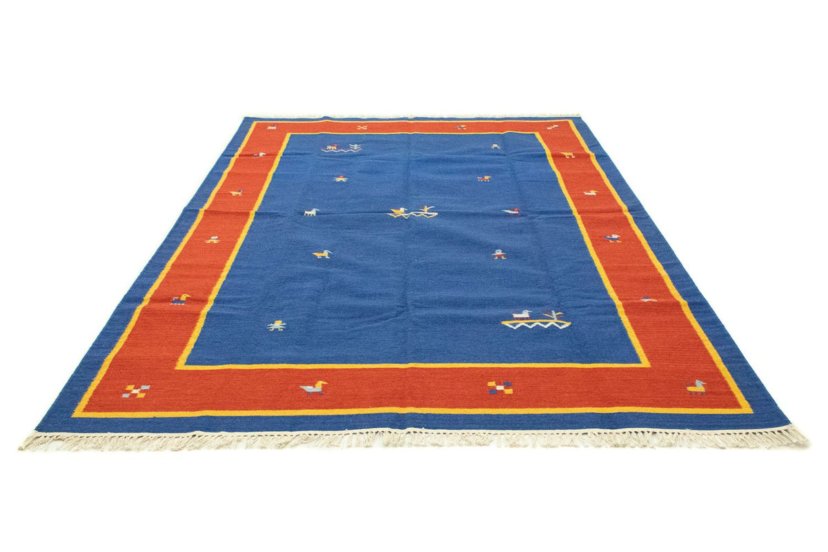 Kelim Teppich - Trendy 300 x 200 cm - blau
