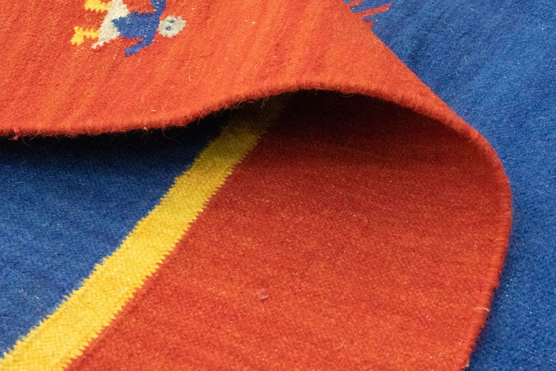 Kelim Teppich - Trendy 300 x 200 cm - blau