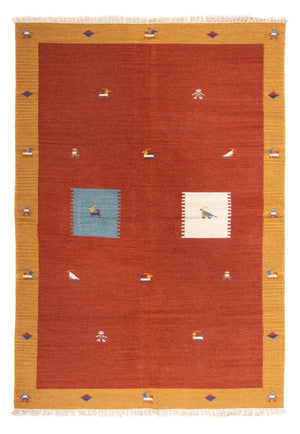 Kelim Teppich - Trendy 240 x 170 cm - dunkelrot