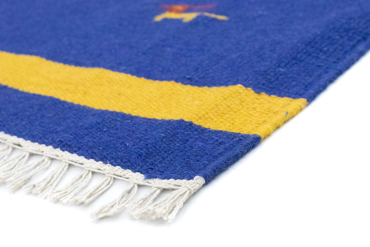 Kelim Teppich - Trendy 180 x 120 cm - blau