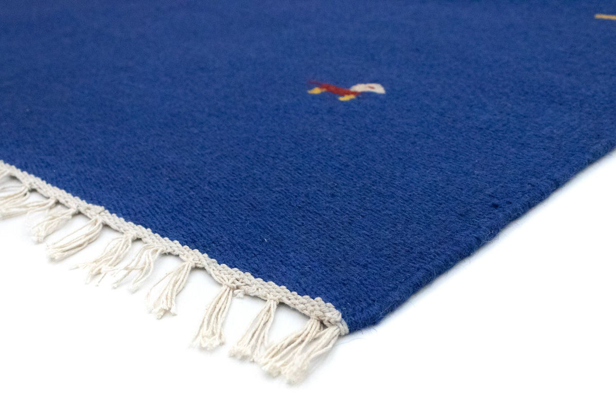 Kelim Teppich - Trendy 180 x 120 cm - blau