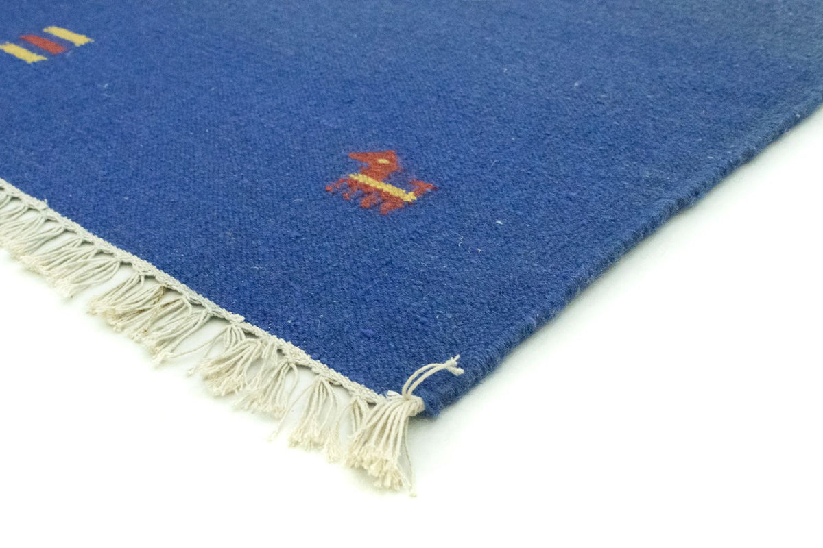 Kelim Teppich - Trendy 300 x 200 cm - blau