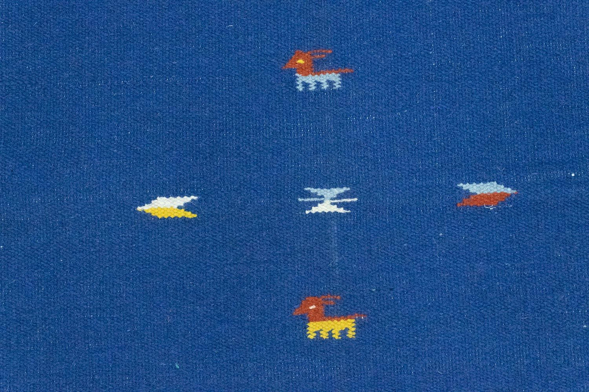 Kelim Teppich - Trendy 180 x 120 cm - blau