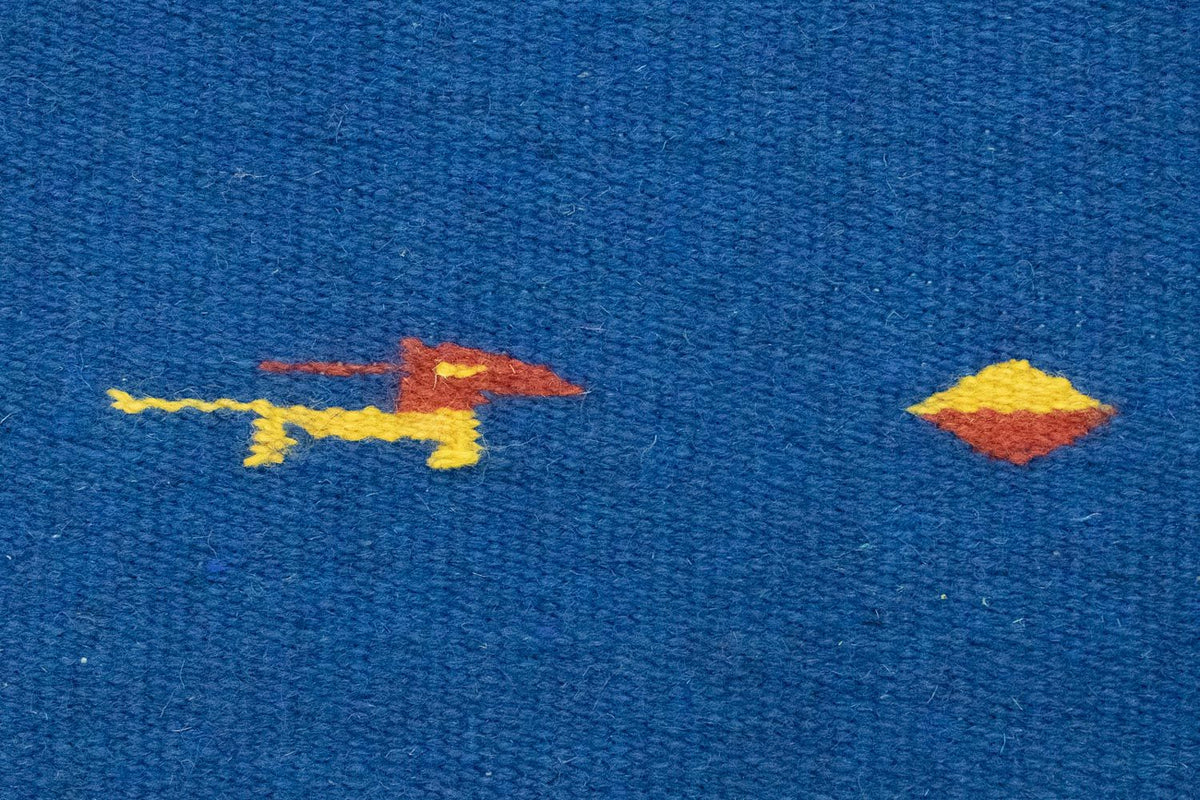 Kelim Teppich - Trendy 200 x 140 cm - blau